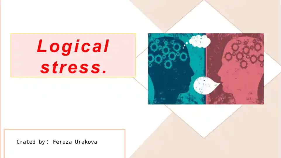 GAMES FOR TEACHING WORD STRESS AND INTONATION