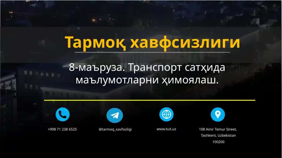 Tarmoq xavfsizligi va transport sathi