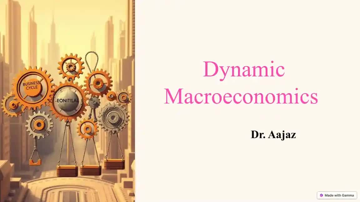 Dynamic Macroeconomics