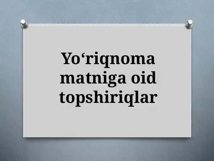 Qo‘llash bo‘yicha yo‘riqnoma va dars rejasi