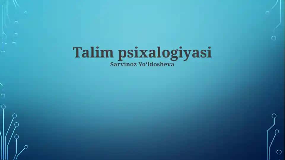 Talim psixalogiyasi