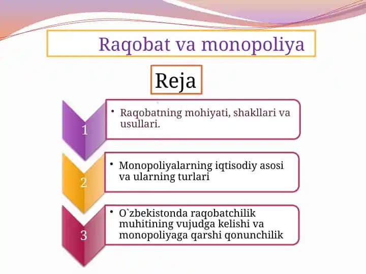 Raqobat va monopoliya