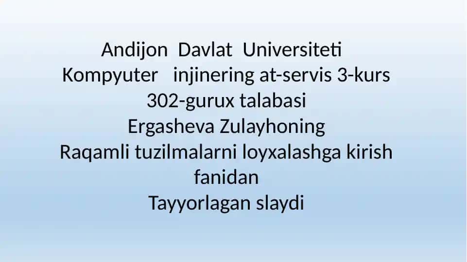 Raqamli Soat Sxemasi