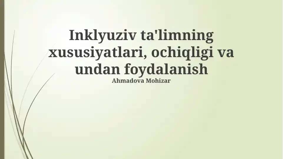 Inklyuziv Ta'lim
