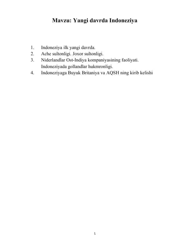 Indoneziya tarixi