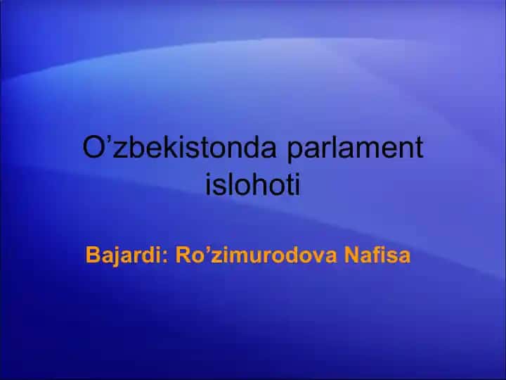 O’zbekiston parlamenti slohoti