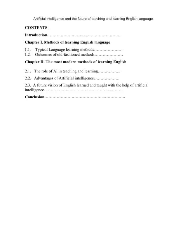 Artificial Intelligence in English Language Learning