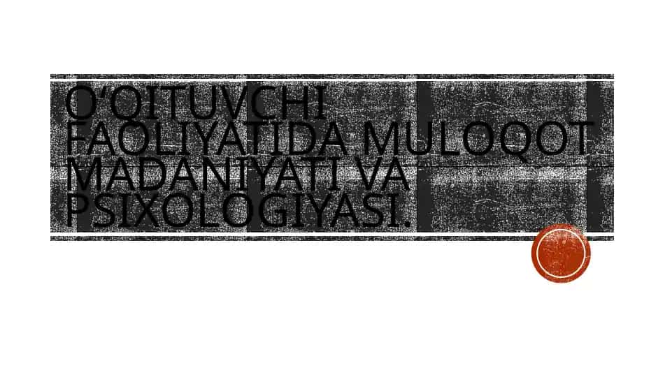 Pedagogik muloqot va madaniyati