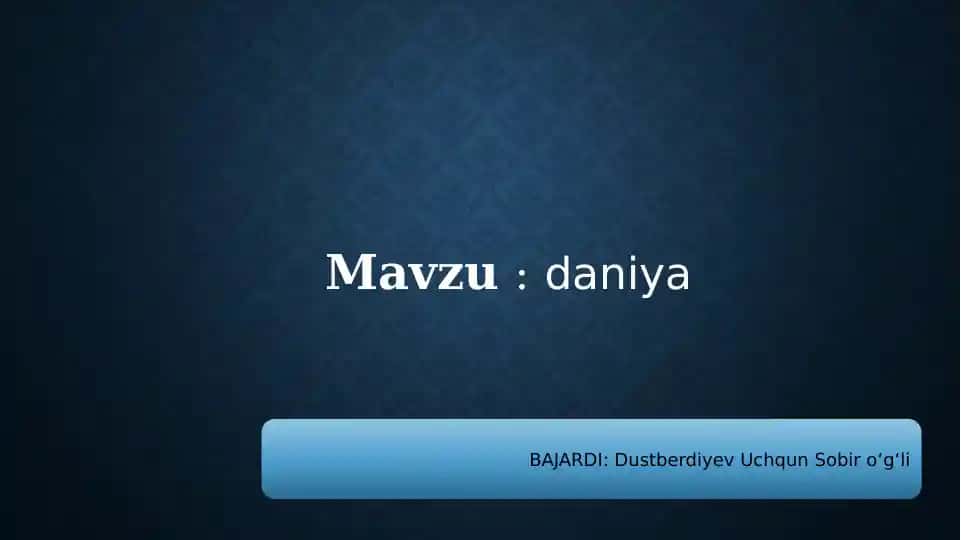 Daniya