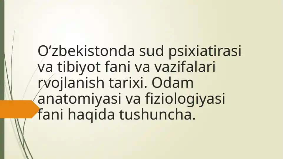 Sud psixiatriyasining tibbiyot fanlari va vazifalari