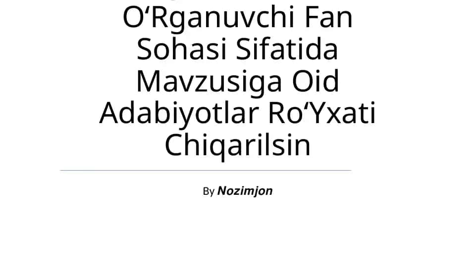 Mantiq Tafakkur Shakllari Va Qonunlarini OʻRganuvchi Fan Sohasi Sifatida