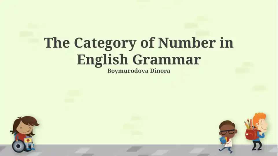 The Category of Number in English Grammar
