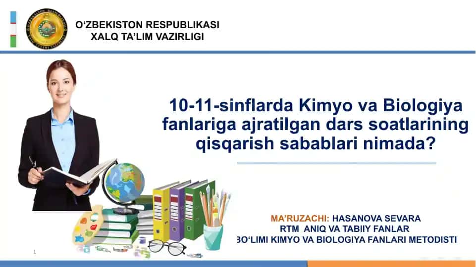 Kimyo va Biologiya fanlari soatlarining qisqarish sabablari