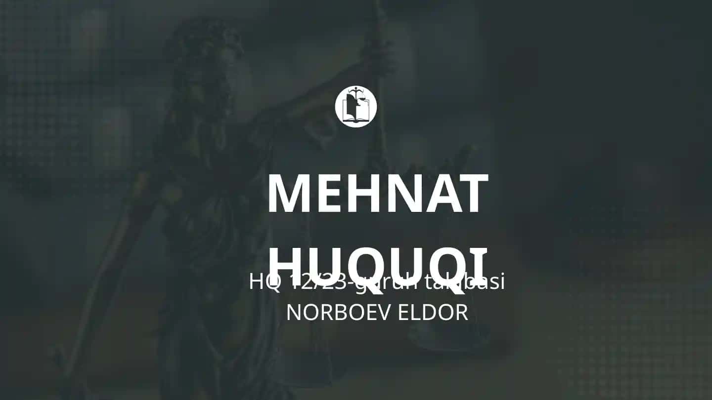 MEHNAT HUQUQI