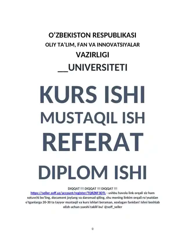 Agrar Munosabatlar va Renta Nazariyasi