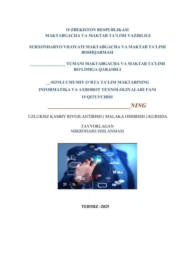 Ta’limda raqamli transformatsiyaning afzalliklari