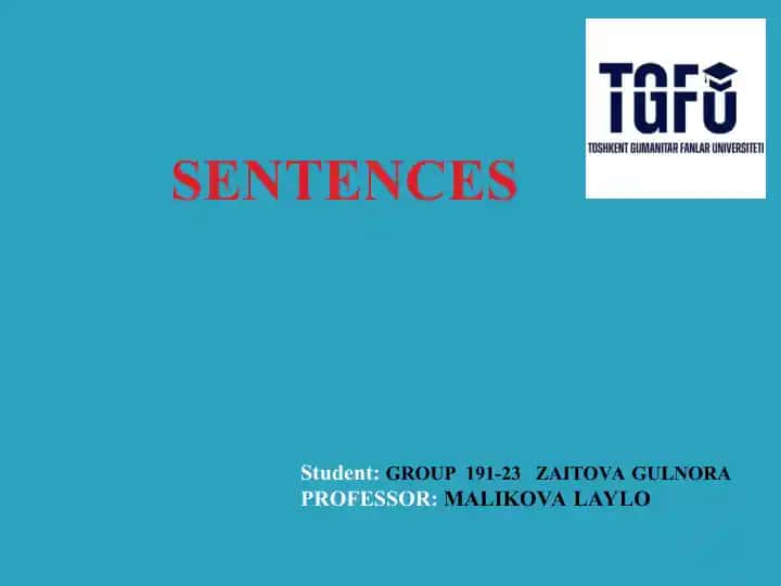 Sentences