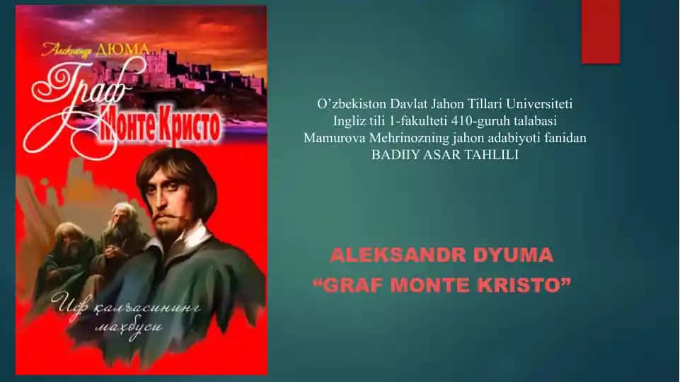 "GRAF MONTE KRISTO"