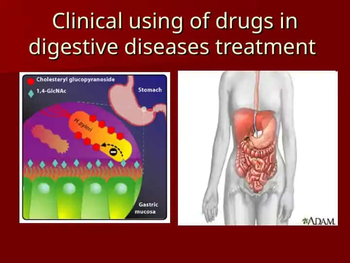 Clinical using of drugs in digestive diseases treatment