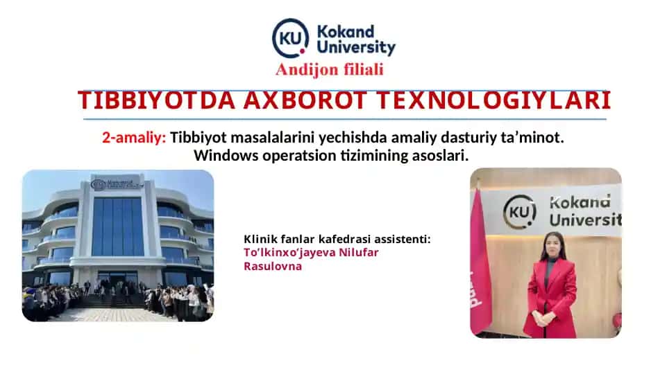 Tibbiyotda Axborot Texnologiyalari