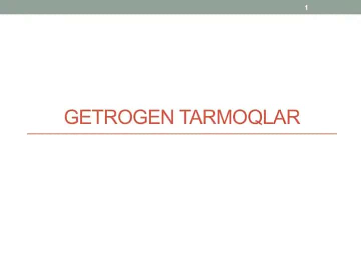 Getrogen Tarmoqlar