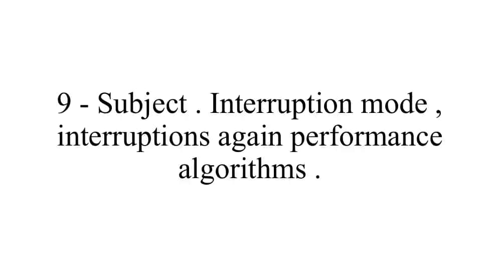 Interruption Modes in Computer Systems