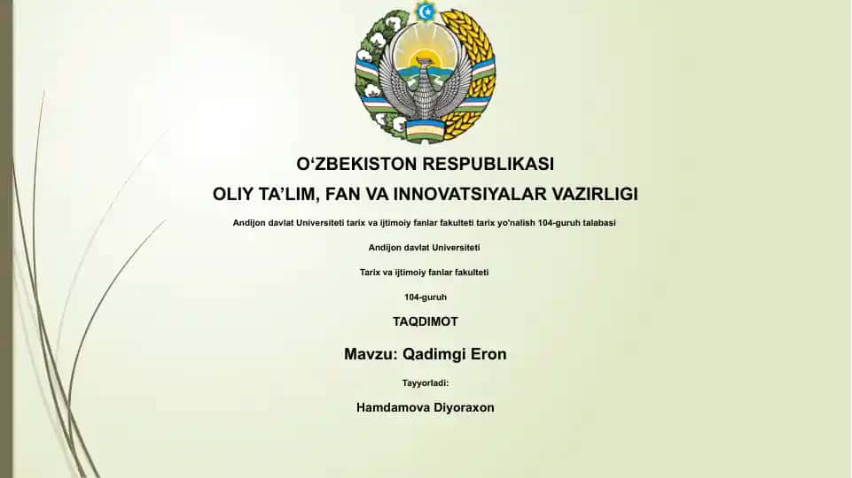 Qadimgi Eron: Geografiya va Sivilizatsiya