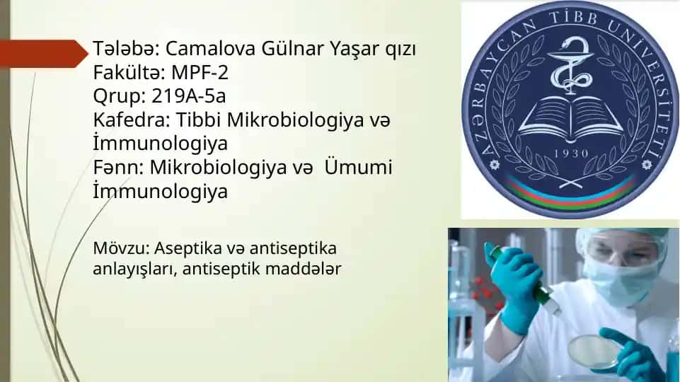 Aseptika və antiseptika anlayışları, antiseptik maddələr