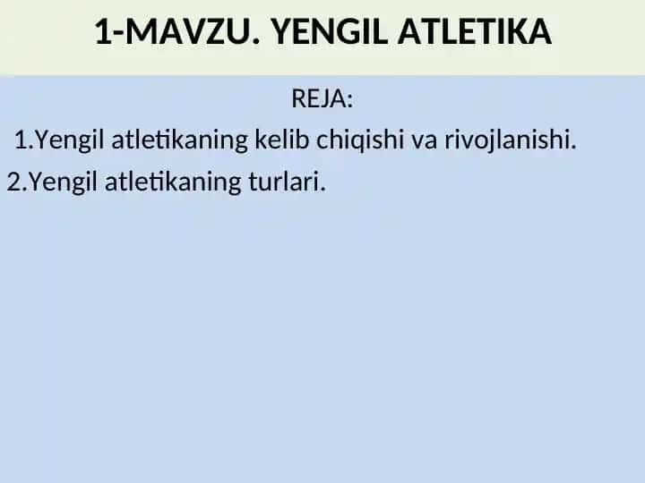 YENGIL ATLETIKA