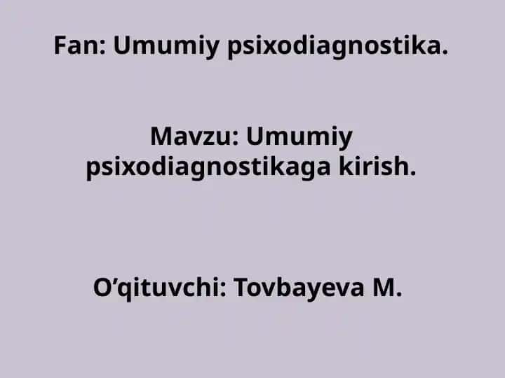 Psixodiagnostika