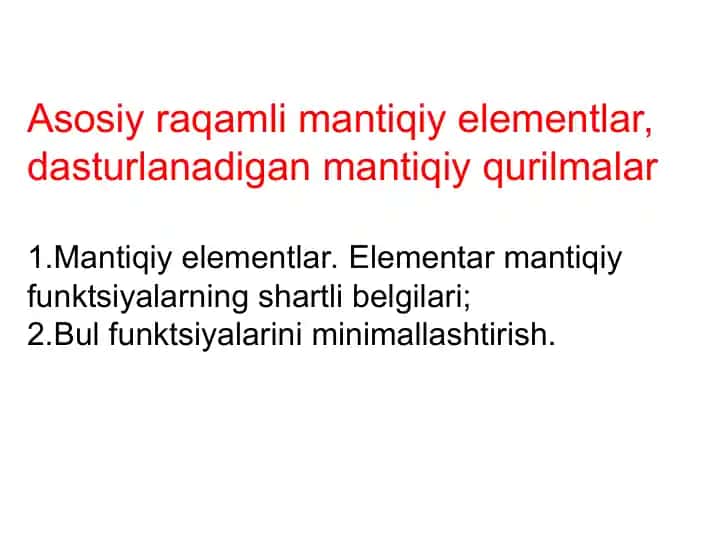 Elektronika asoslari