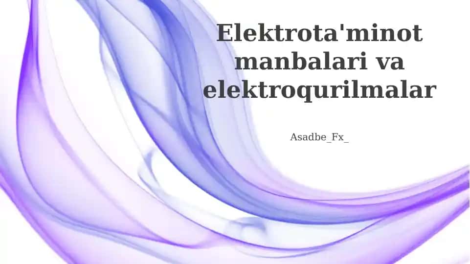 Elektr taqsimot tizimlari