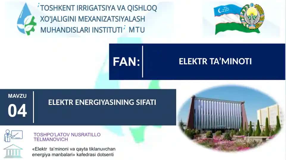 Elektr energiyasining sifati