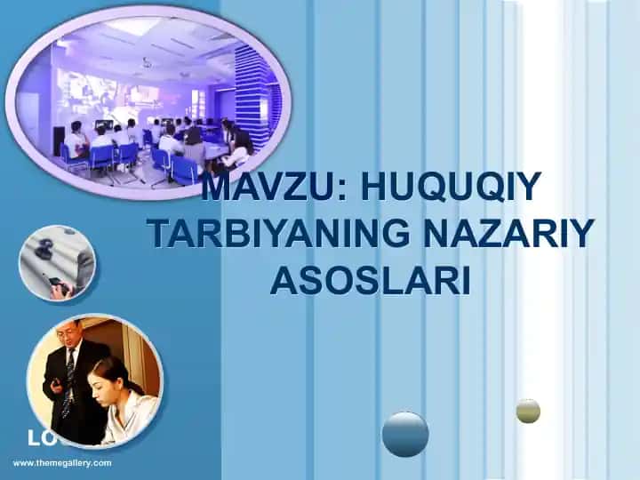 Huquqiy Tarbiyaning Nazariy Asoslari