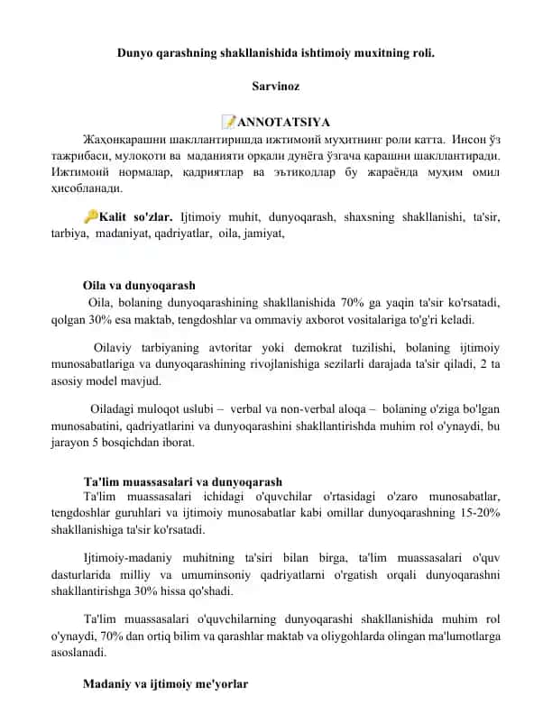 Sarvinoz