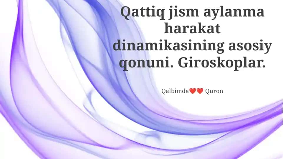 Giroskop: Holat tahlili