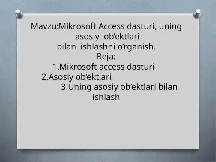 Mikrosoft Access dasturi