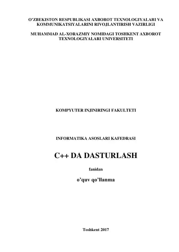 C++ da dasturlash