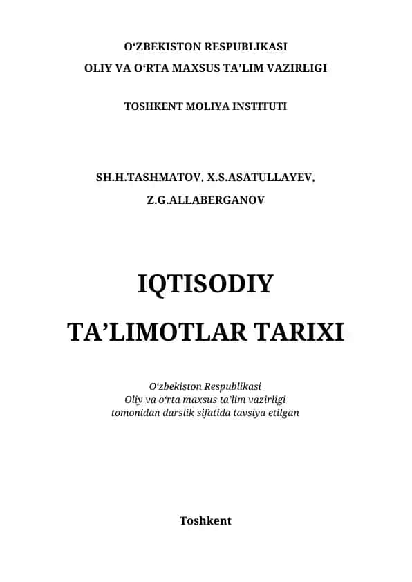 Iqtisodiy ta’limotlar tarixi