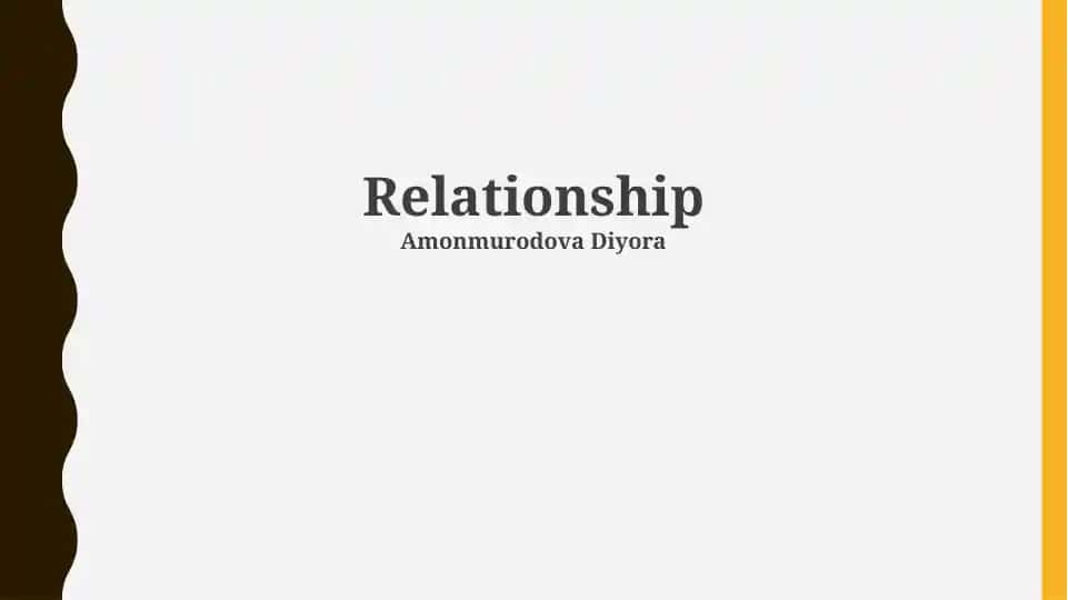 Relationship