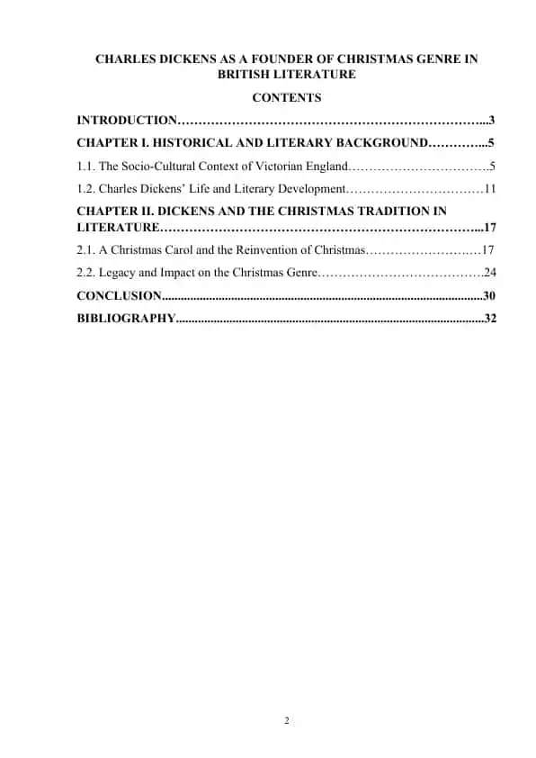 Charles Dickens as a Founder of Christmas Genre in British Literature