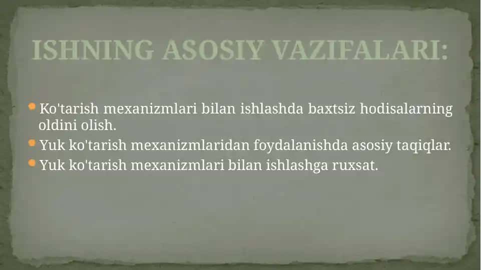 Ko'tarish mexanizmlari va moslamalari