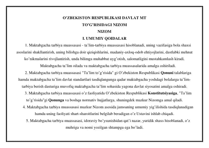 Maktabgacha tarbiya muassasasi