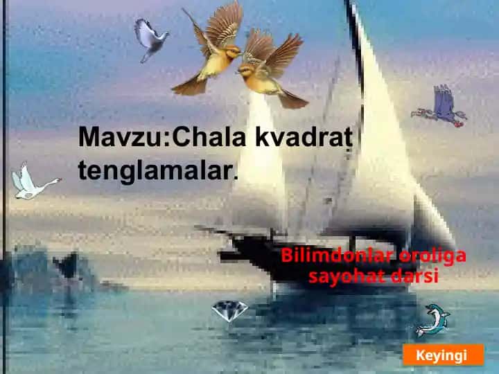 Chalakvadrat tеnglamalar