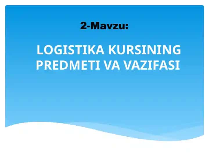 Logistika kursi