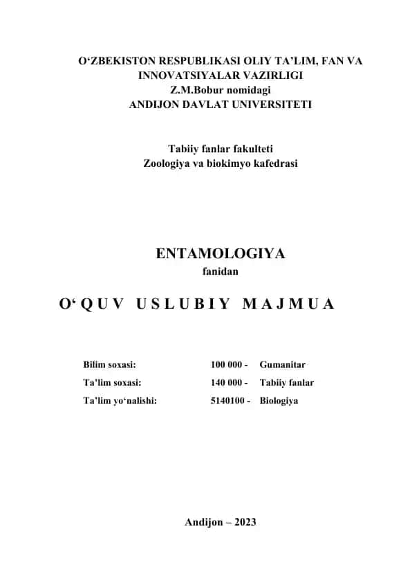 O‘quv uslubiy majmua