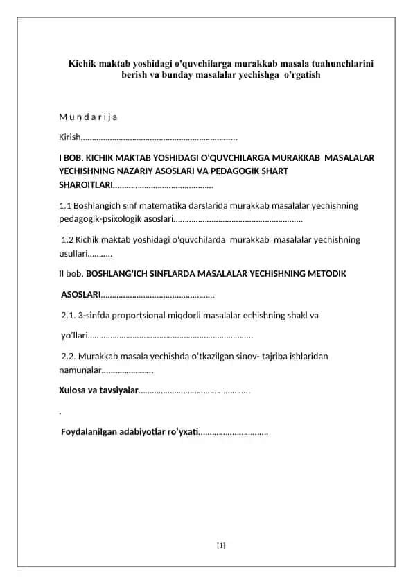 Murakkab Masalalar Yechishning Pedagogik Asoslari