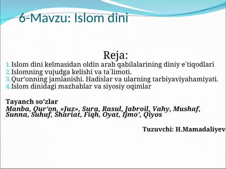Islom dini