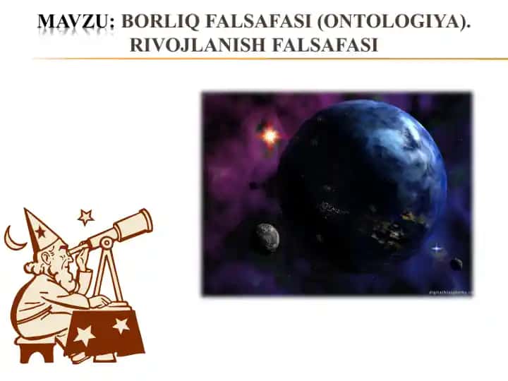 MAYZU; BORLIQ FALSAFASIT (ONTOLOGIYA)