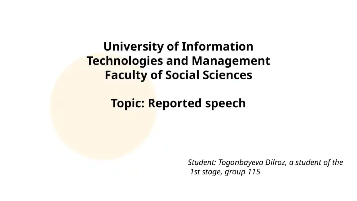 Reported speech